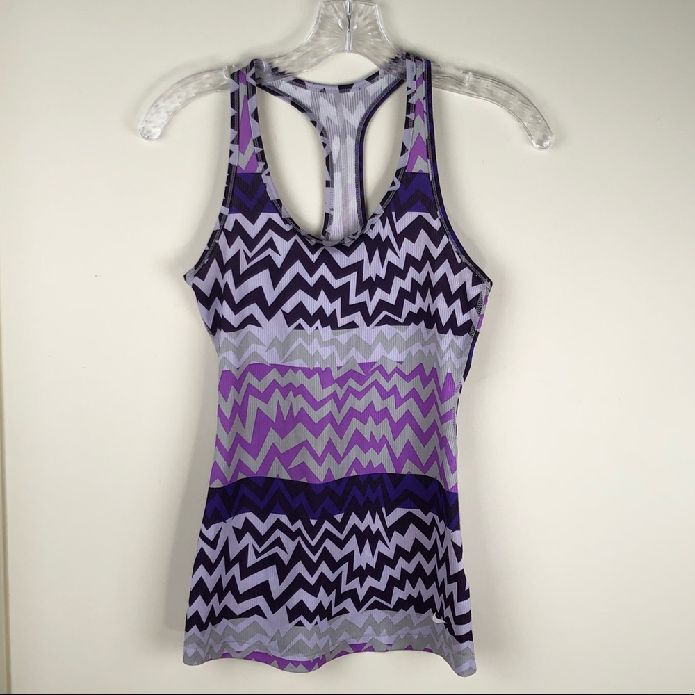 Nike Drifit Purple Racerback Tank Geometric Small